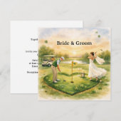 Golf Hochzeit Lucky in Love St. Patrick's Day Them Einladung (Vorne/Hinten)