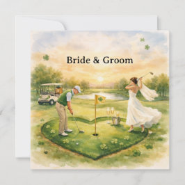 Golf Hochzeit Lucky in Love St. Patrick's Day Them Einladung