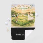 Golf-Hochzeit Lucky in Love St. Patrick's Day Them Golfhandtuch (Insitu)
