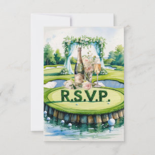 GOLF Hochzeit R.S.V.P. Antwort Aquarell-Stil