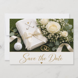 Golf-Hochzeit Save the Date Einladung