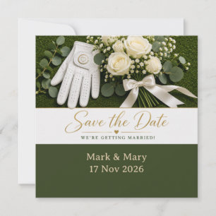 Golf-Hochzeit Save the Date Einladung