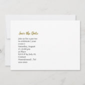 Golf-Hochzeit Save the Date Einladung  (Rückseite)