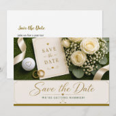 Golf-Hochzeit Save the Date Einladung  (Vorne/Hinten)