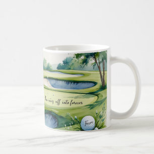 Golf Hochzeit Thema auf dem Platz Kaffeetasse