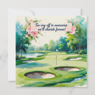 Golf Hochzeit zum Feiern mit uns Dankeskarte