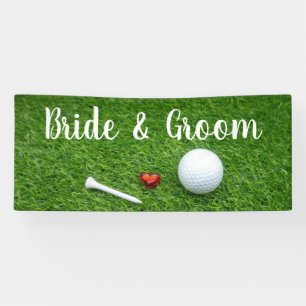 Golf Hochzeitsbanner-Golf und Liebe auf Grün Banner