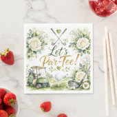 Golf-Hochzeitsblumen Let's Par Tee Serviette (Beispiel)