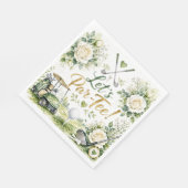 Golf-Hochzeitsblumen Let's Par Tee Serviette (Ecke)