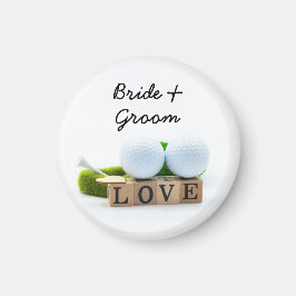 Golf Hochzeitsbräu Golf Tee mit Liebe Magnet