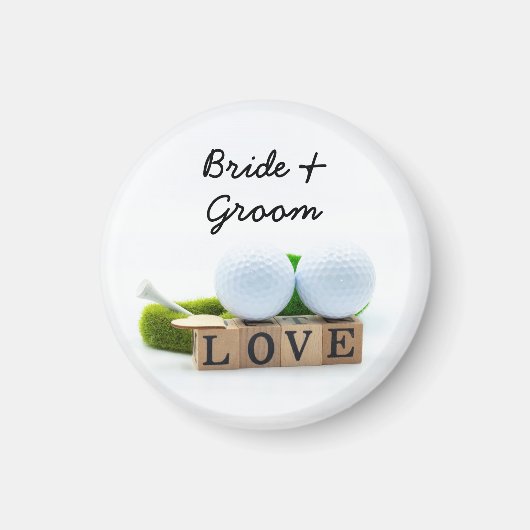 Golf Hochzeitsbräu Golf Tee mit Liebe Magnet (Vorne)