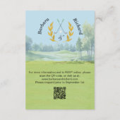 Golf-Hochzeitsdetails Beilagekarte Begleitkarte (Rückseite)