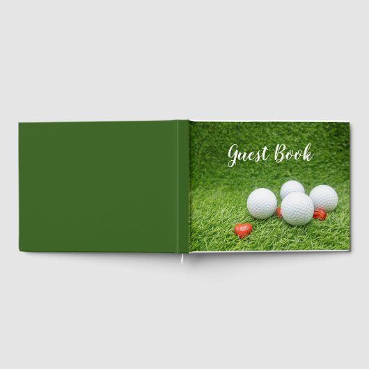 Golf Hochzeitsgast-Buch mit Bälle und Herzen Gästebuch (Voll)