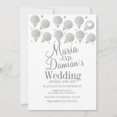 Golf-Hochzeitsport-Punkte und T-Shirts Einladung (Vorderseite)