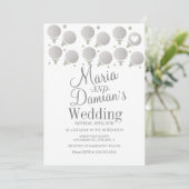 Golf-Hochzeitsport-Punkte und T-Shirts Einladung (Stehend Vorderseite)