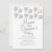 Golf-Hochzeitsport-Punkte und T-Shirts Einladung (Vorderseite)