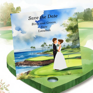Golf Hochzeitstermin-Einladung Party Einladung