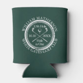 Golf Hole in einem benutzerdefinierten Smaragdgrün Dosenkühler (Rückseite)