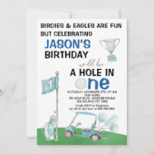 Golf Hole in einem Geburtstag Einladung (Vorderseite)
