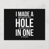 Golf Hole in einem Golfer Geschenk Postkarte (Vorderseite)
