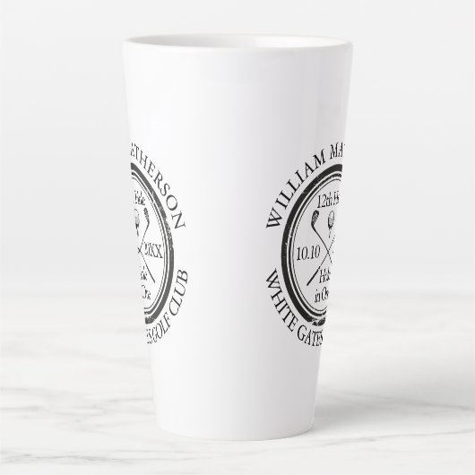 Golf Hole in einem klassischen Custom Milchtasse (Vorderseite)