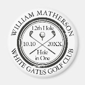 Golf Hole in einem klassischen Personalisierten Magnet (Vorne)