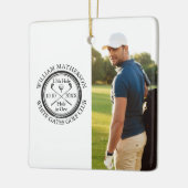 Golf Hole in einem Personalisierten Foto Golfer Keramikornament (Links)