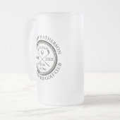 Golf Hole in einem Personalisierten Mattglas Bierglas (Vorderseite Links)