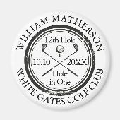 Golf Hole in einem Personalisierten Retro-Briefmar Magnet (Vorne)