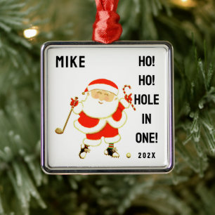 Golf Hole-in-One Andenken Silbernes Ornament