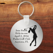 Golf Hole-in-one-Gedenkfeier, individuell anpassba Schlüsselanhänger (Vorderseite)