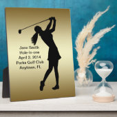 Golf Hole-in-One-Gedenkfeier individuell anpassbar Fotoplatte (Seite)