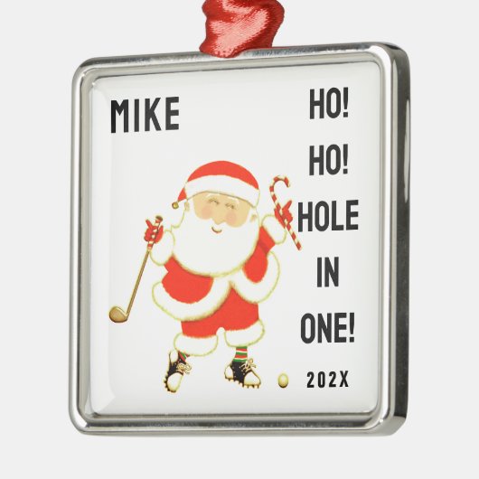 Golf Hole-in-one Keepake Silbernes Ornament (Links)