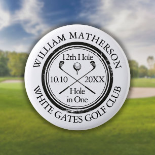 Golf Hole-in-One Klassiker personalisiert Button