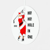 Golf Hole-in-one Ornament Aus Metall (Vorderseite links)