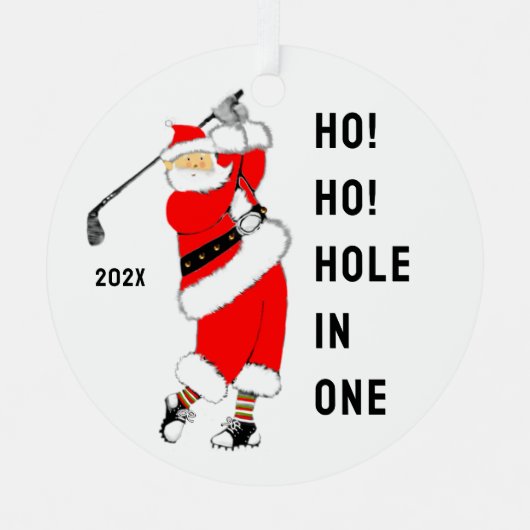 Golf Hole-in-one Ornament Aus Metall (Vorderseite)