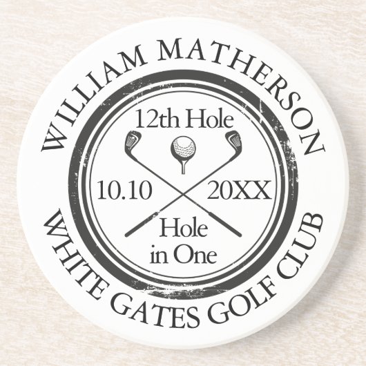 Golf Hole in One Personalized Getränkeuntersetzer (Vorne)