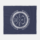 Golf Hole in One Royal Blue Personalisiert Fleecedecke (Vorderseite (Horizontal))