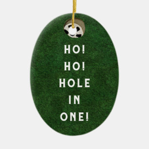 Golf Hole-in-one Sammelbar. Keramik Ornament