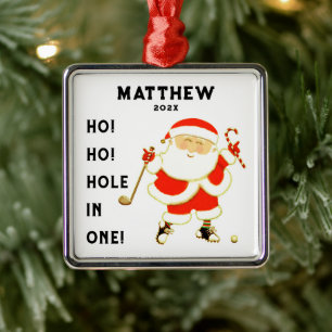 Golf Hole-in-one Silbernes Ornament