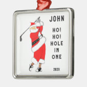 Golf Hole-in-one Silbernes Ornament (Links)