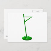 Golf Hole Marker Postkarte (Vorne/Hinten)