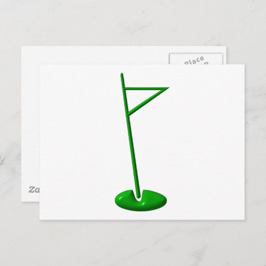 Golf Hole Marker Postkarte (Vorne/Hinten)