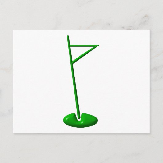 Golf Hole Marker Postkarte (Vorderseite)