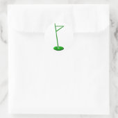 Golf Hole Marker Runder Aufkleber (Tasche)