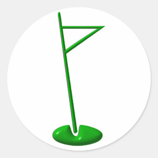 Golf Hole Marker Runder Aufkleber