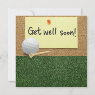 Golf Holen Sie sich bald gut mit Post es auf dem B Karte