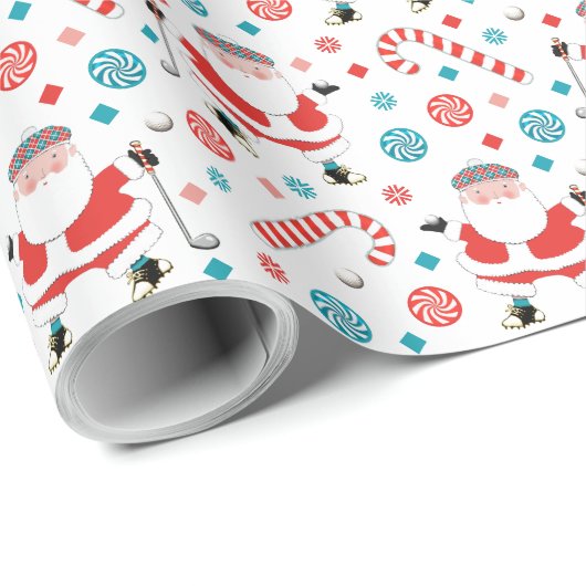 Golf Holiday Geschenk Geschenkpapier (Rolleneckpunkt)