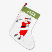 Golf Holiday Geschenk Großer Weihnachtsstrumpf (Vorderansicht (hängend))