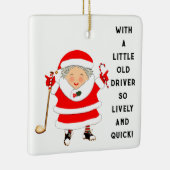 Golf Holiday Geschenk Keramikornament (Rechts)